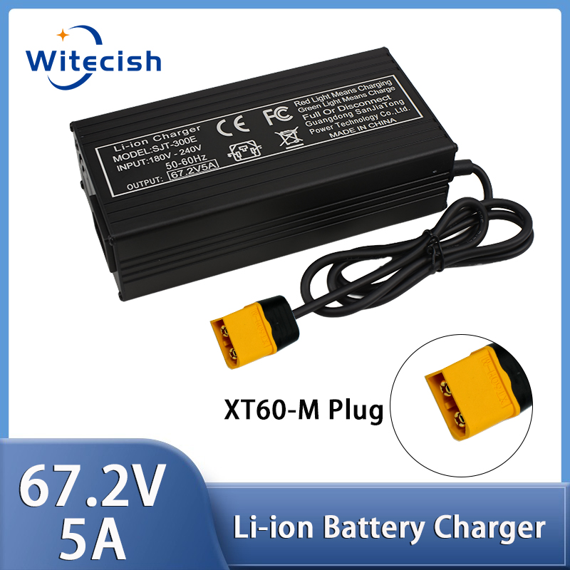 شاحن سريع 60 فولت 67.2 فولت/5  - مراجعة 84V 20A Smart Charger وسعره